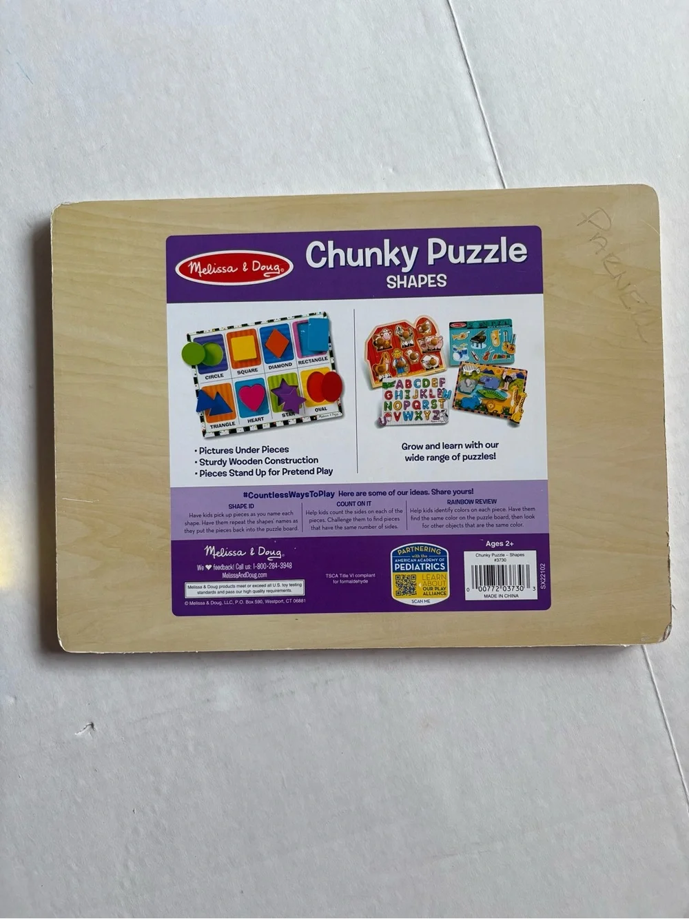 Melissa & Doug Wooden Shape Sorting Puzzle - Multicolor
